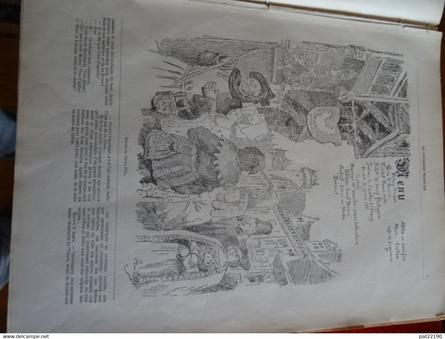 Lot 2 Revues Le Courrier Français1897 Menu Poule Au Pot Issouden Jules Cheret Leonie Laporte Cadouin - Magazines - Before 1900