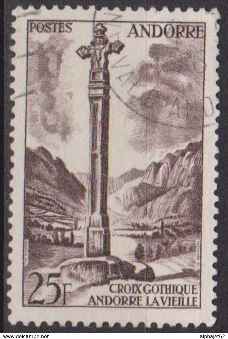 Paysages - ANDORRE - Andorre La Vieille, Croix Gothique - N°  149 - 1955 - Oblitérés