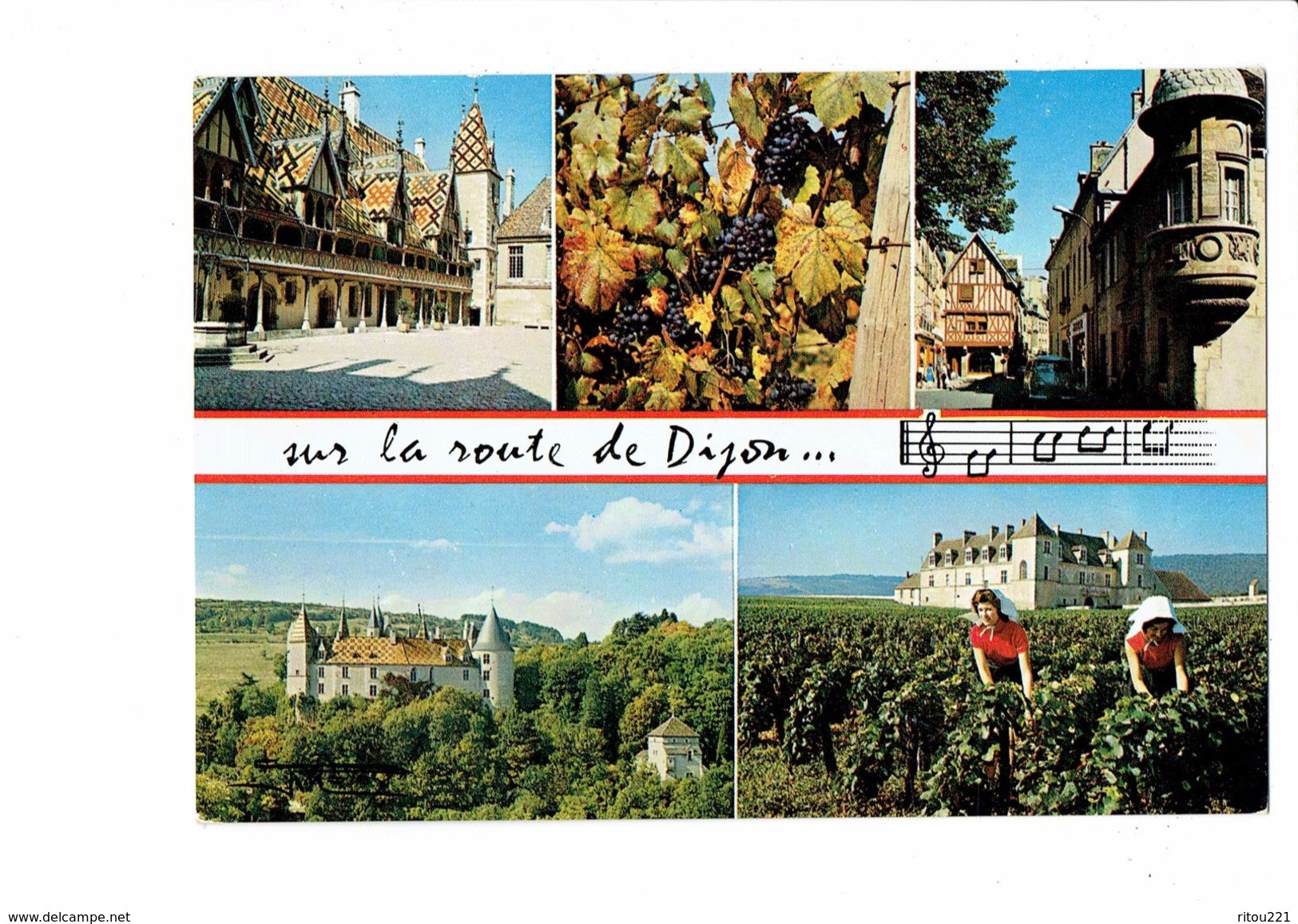 Cpm - 21 - Sur La Route De DIJON - Vigne Raisin Vendangeuses N.1 MOISY - 1968 - BOURGOGNE - Vignes