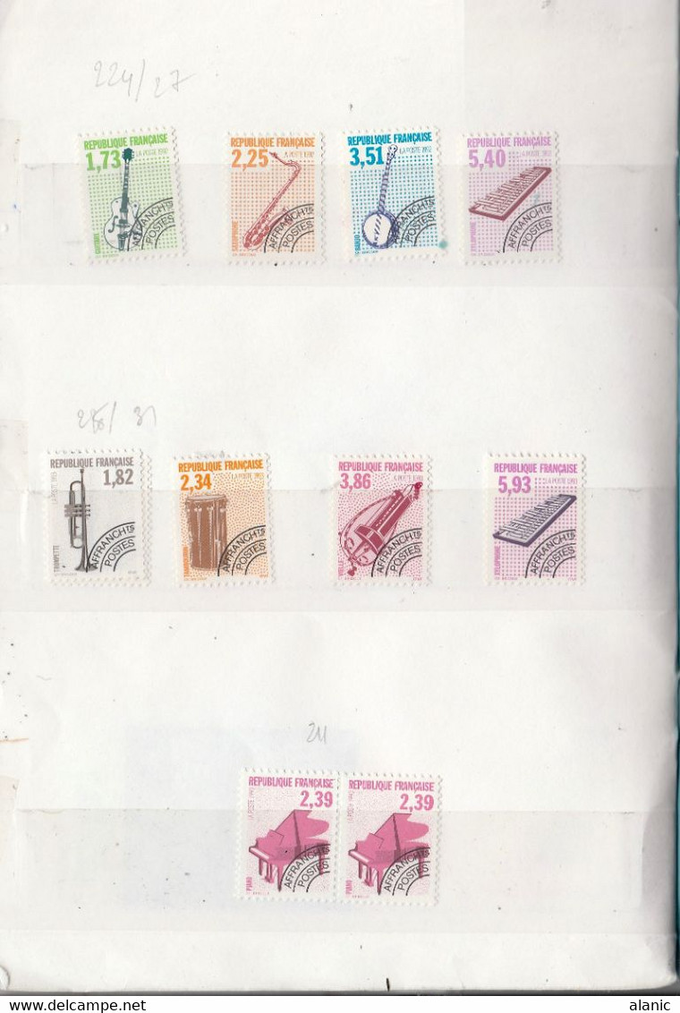 LOT DE SERIES COMPLETES 1975 A 1994 ENTRE  N°134 * &  N°235* AVEC CHARNIERE Cote Supérieure 240€ - Altri & Non Classificati