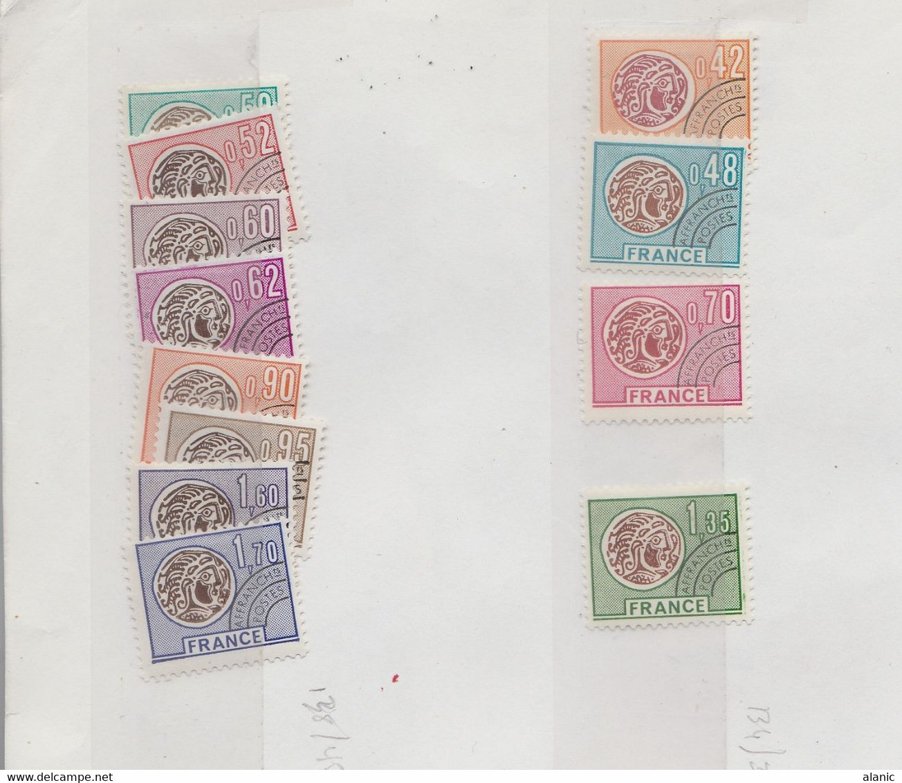 LOT DE SERIES COMPLETES 1975 A 1994 ENTRE  N°134 * &  N°235* AVEC CHARNIERE Cote supérieure 240€