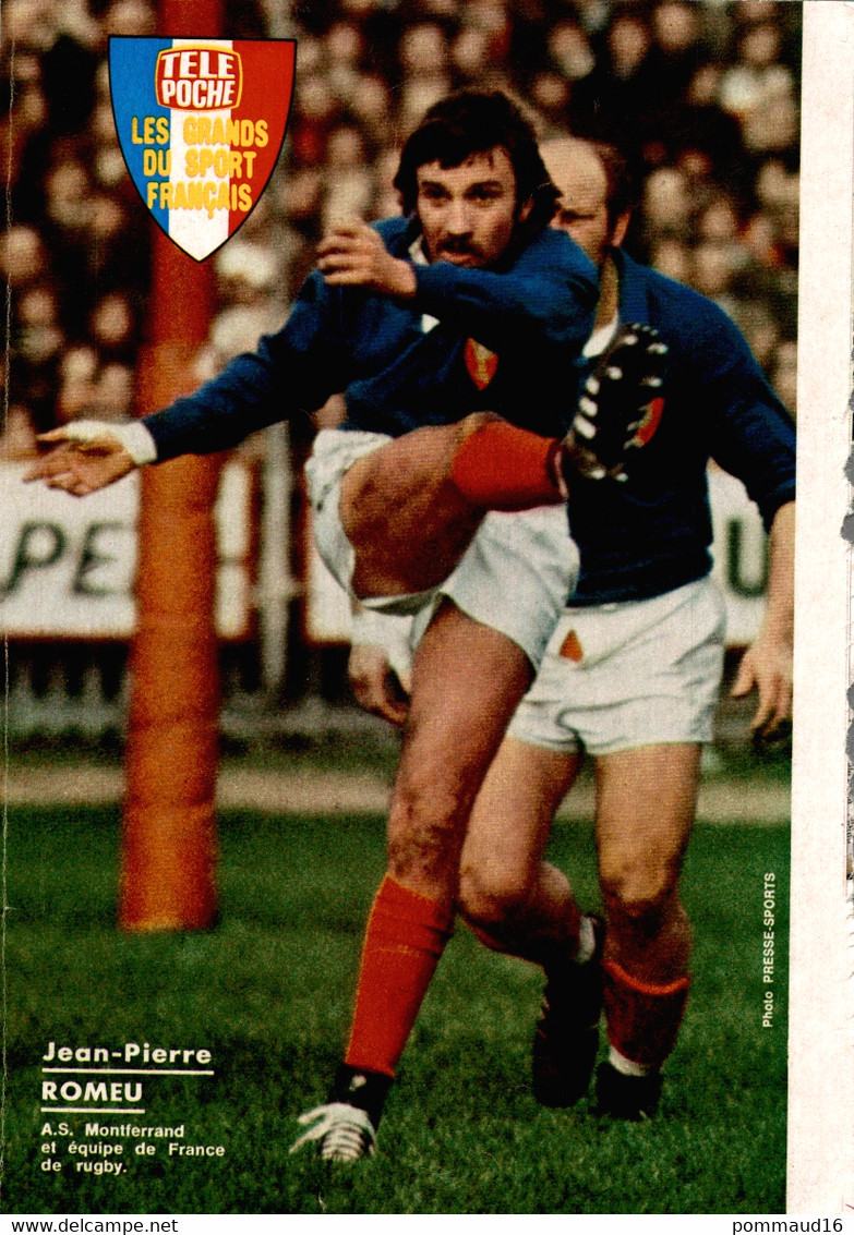 Petit Poster De Jean-Pierre Romeu Découpé Dans Télé Poche - Rugby