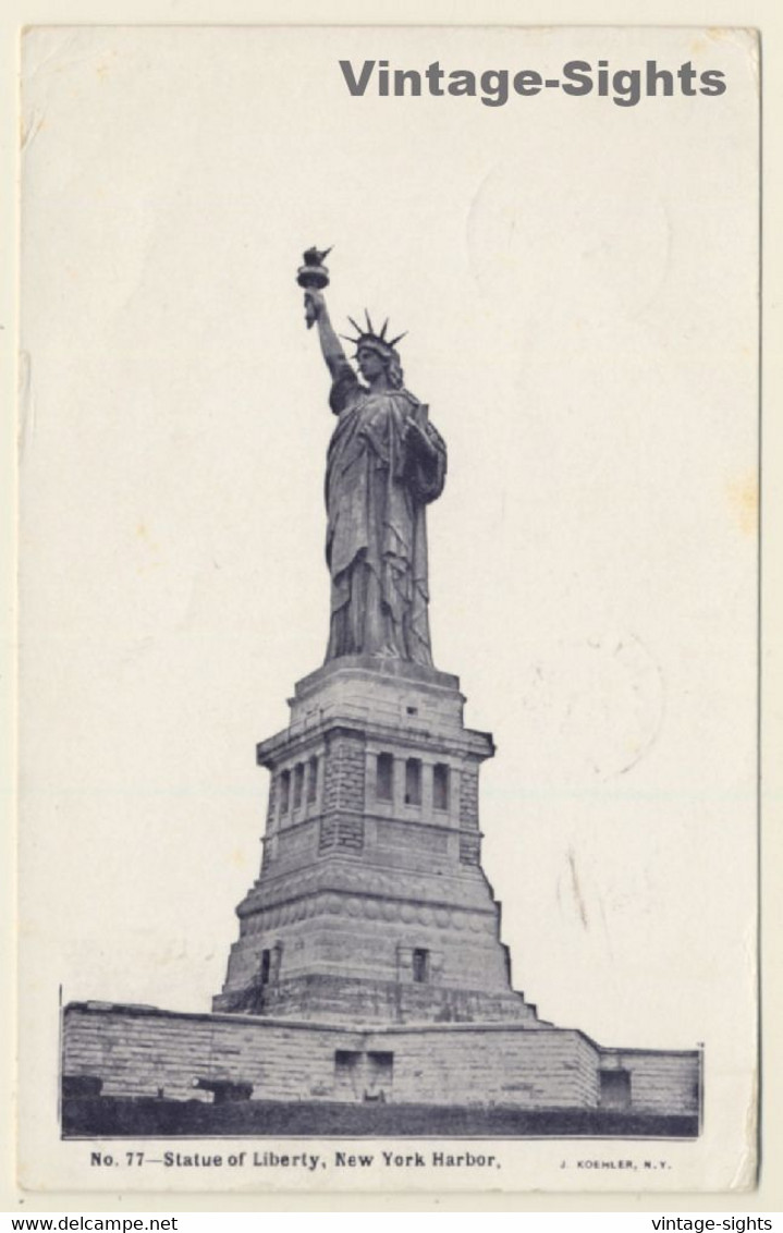 New York / USA: Statue Of Liberty - N.Y. Harbour (Vintage PC 1904) - Statue De La Liberté