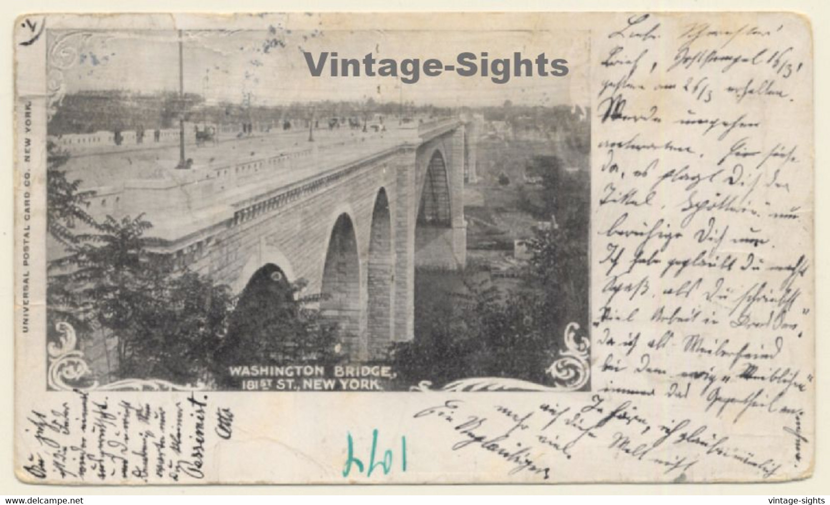 New York / USA: Washington Bridge (Vintage PC 1900) - Bruggen En Tunnels