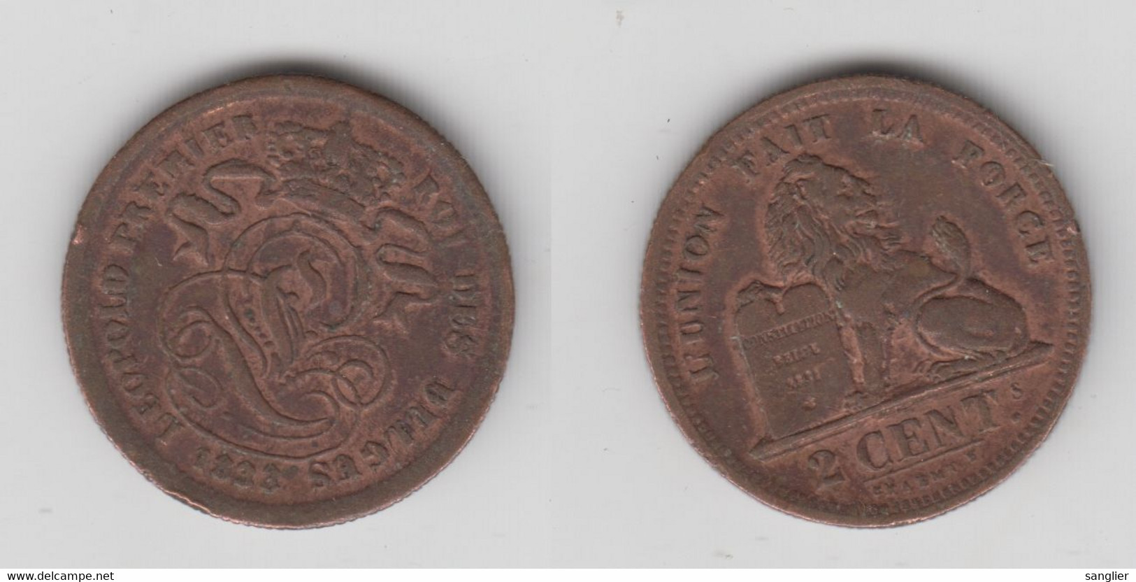 2 CENTs  1833 FR - 2 Cents