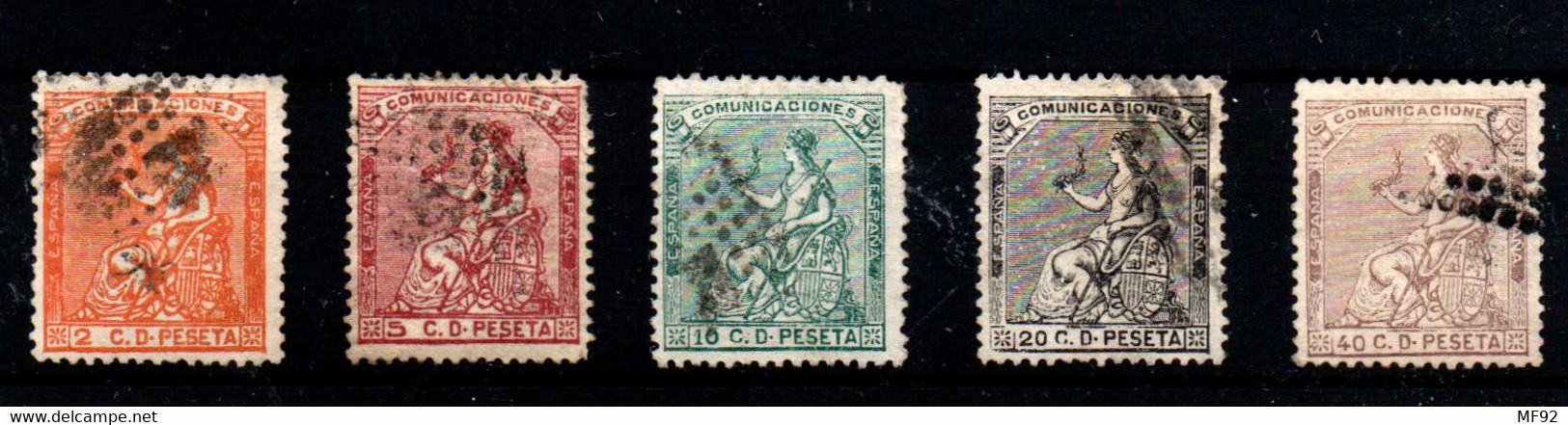 España Nº 131/4, 136. Año 1873 - Usati