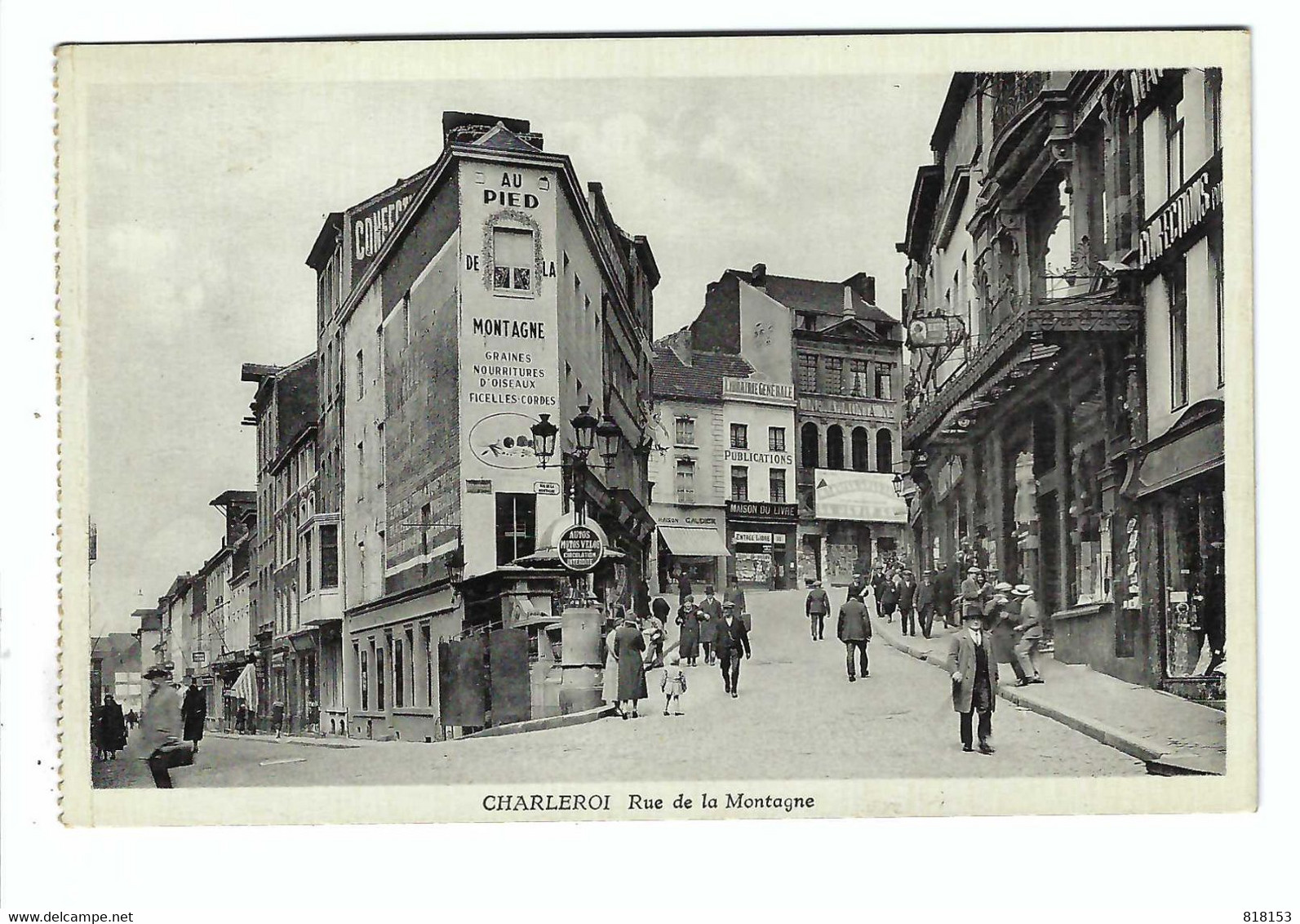 CHARLEROI  Rue De La Montagne 1938 - Charleroi