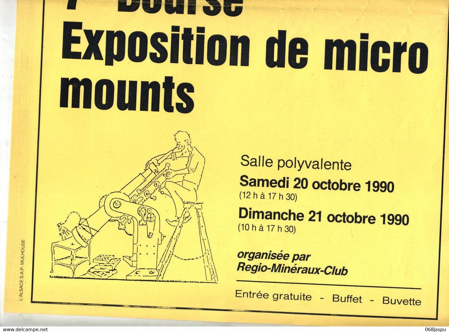 Affiche Bourse Mineraux Micromounts  Theme Microscope - Sonstige & Ohne Zuordnung