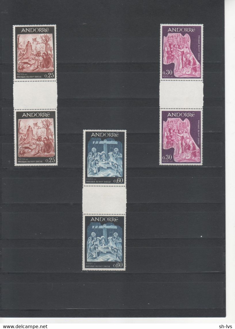 ANDORRA - 1967 - FRESCO'S VAN DE 16DE EEUW MAISON DES VALLEES" - Used Stamps