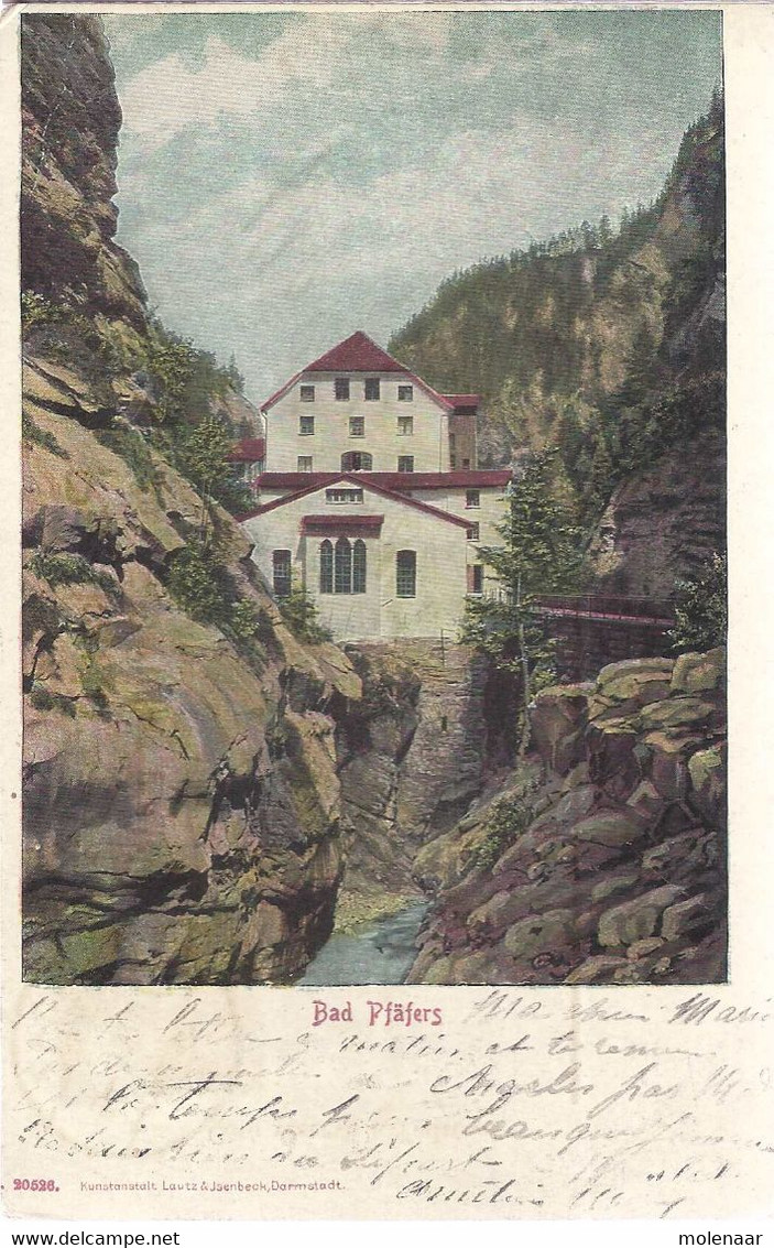 Zwitserland  Carte Postale Bad Pfäfers  Gebruikt Ragaz 1-VIII-1904 (9253) - Pfäfers