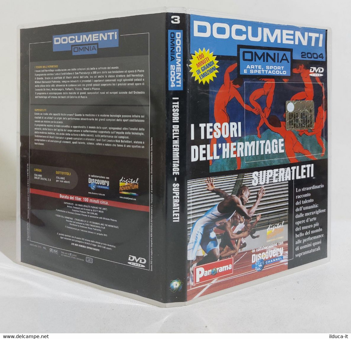 I108856 DVD - Documenti Omnia 2004 N. 3 - I Tesori Dell'hermitage / Superatleti - Documentaires