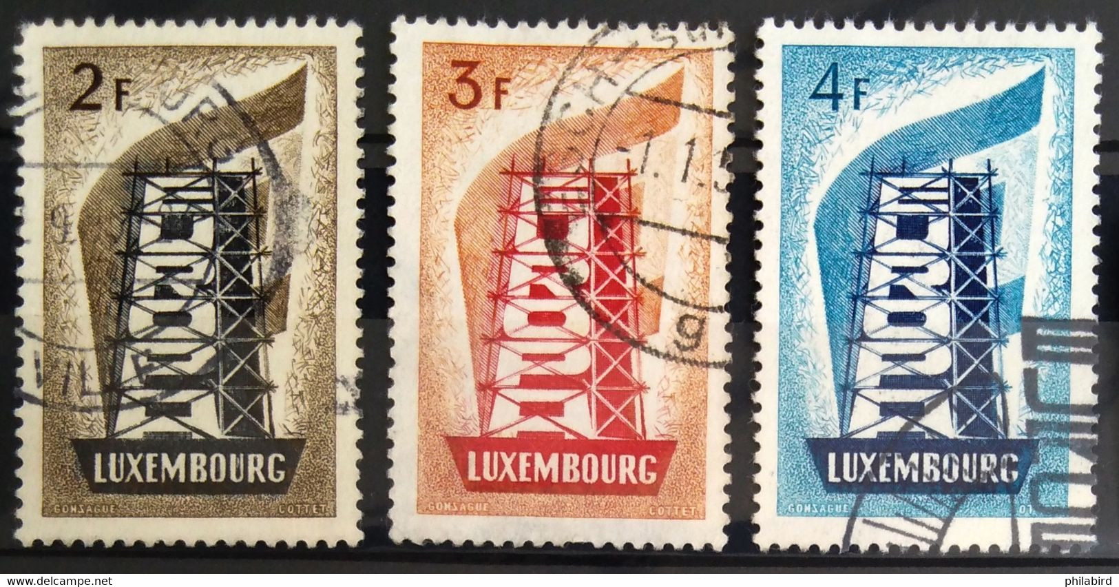EUROPA 1956 - LUXEMBOURG                      N° 514/516                      OBLITERE - 1956