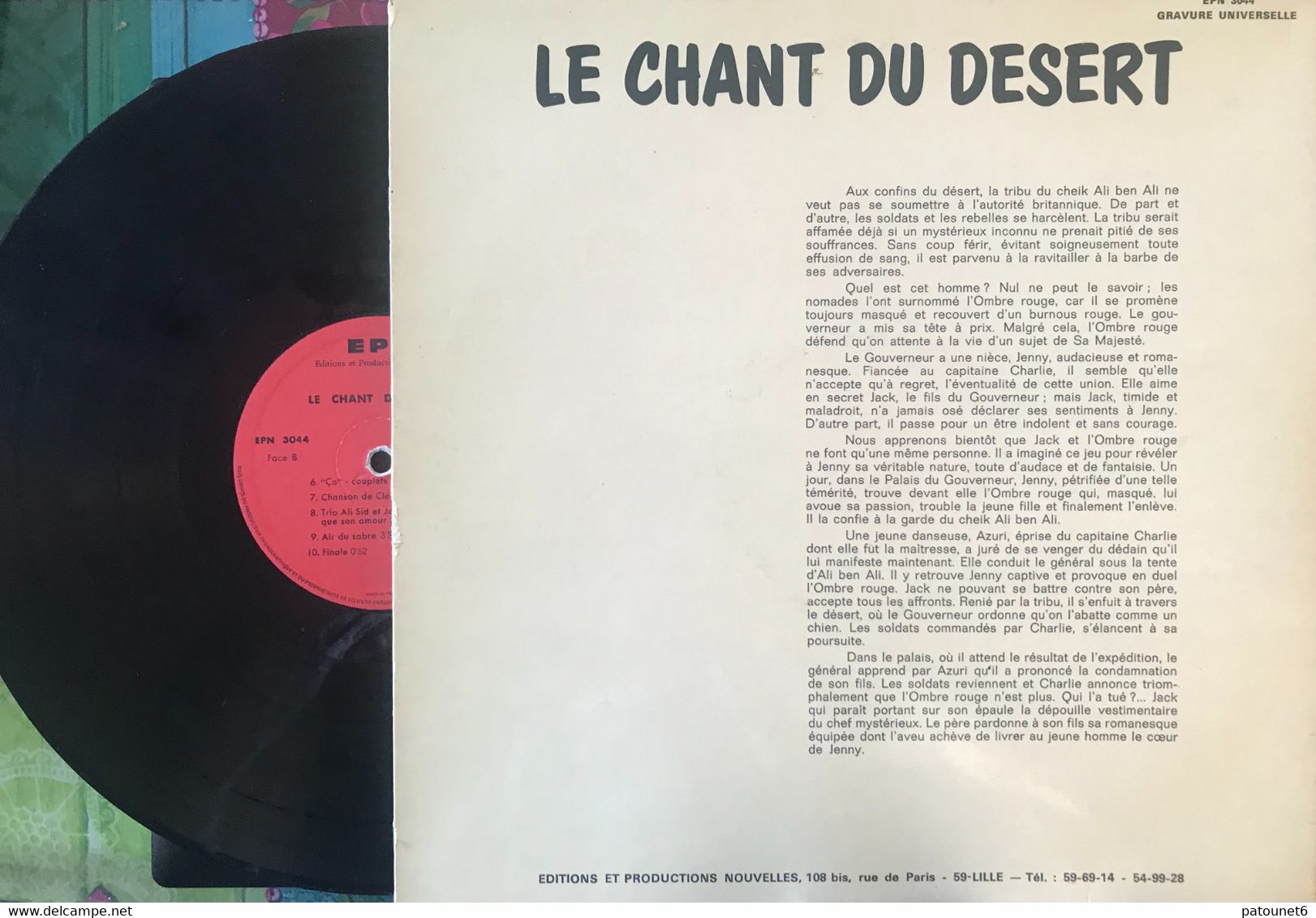 Le CHANT DU DESERT -  Avec Bernard SINCLAIR Et Nicole BROISSIN  (avec 2 Dédicaces) - Opera