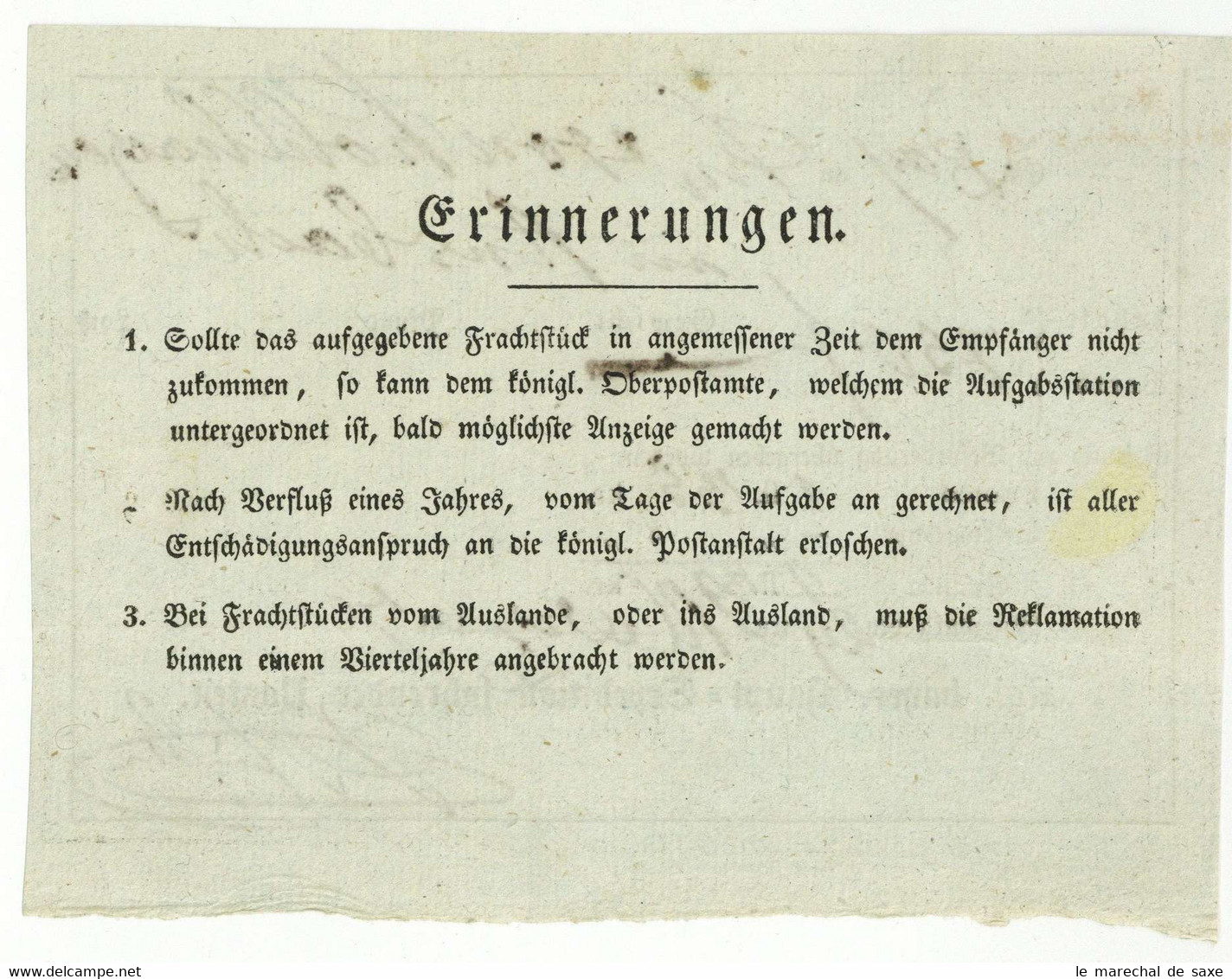 Würzburg 1837 Postschein Königlich Bayerisches Postamt Nach Ansbach Expedition Fahrender Posten - 1800 – 1899