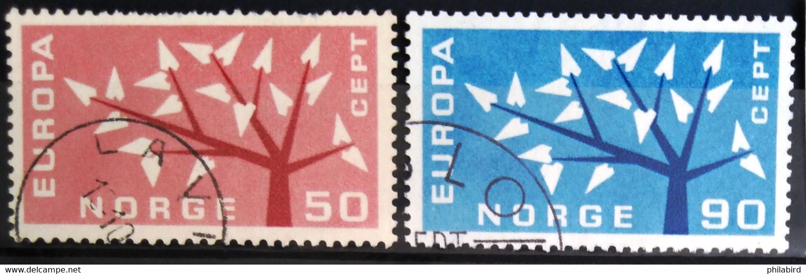 EUROPA 1962 - NORVEGE                      N° 433/434                      OBLITERE - 1962