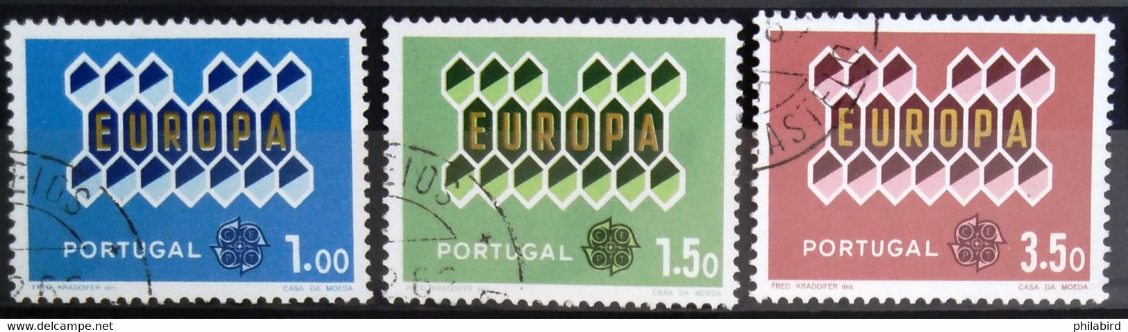 EUROPA 1962 - PORTUGAL                      N° 908/910                      OBLITERE - 1962