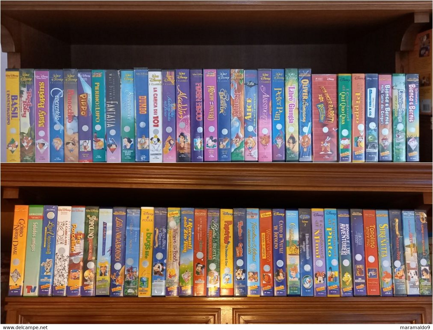 WALT DISNEY CAPOLAVORI 60 CASSETTE VHS ORIGINALI DA COLLEZIONE Funzionanti - Dessins Animés