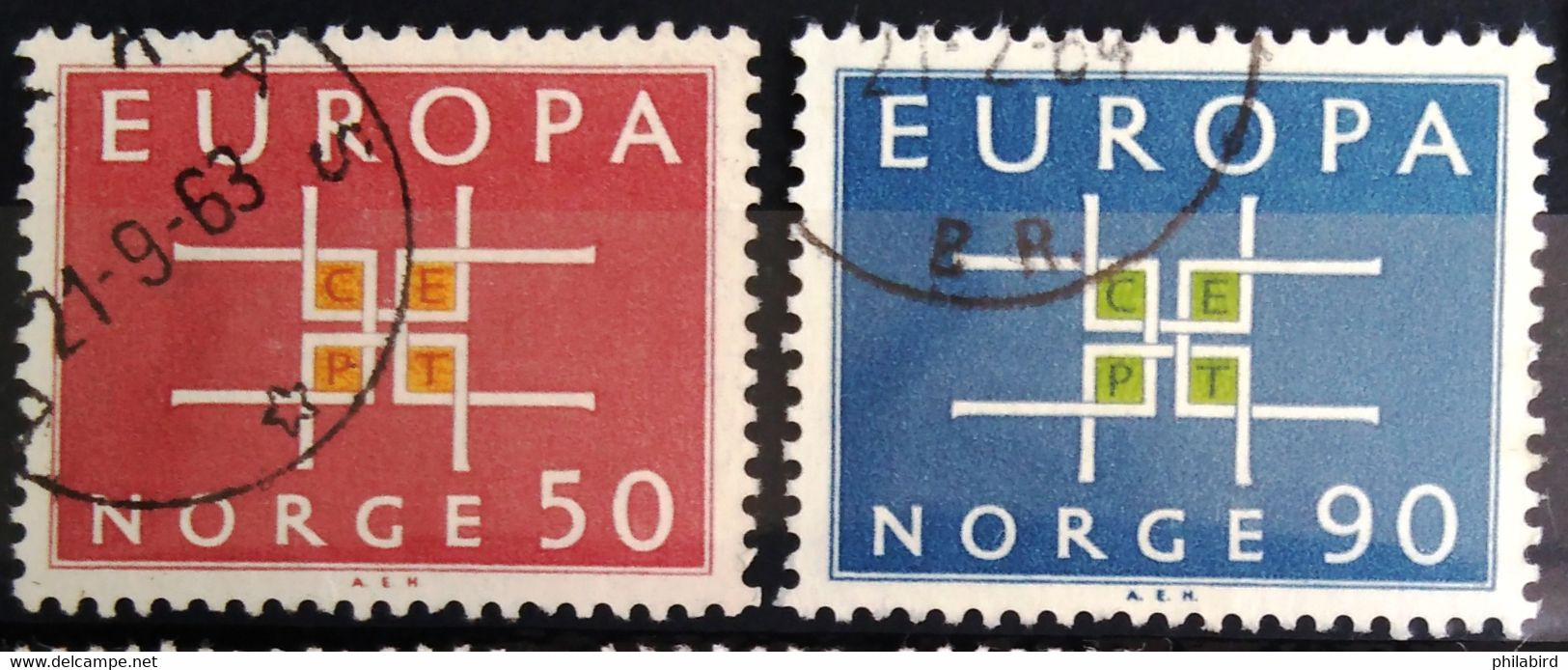 EUROPA 1963 - NORVEGE                      N° 460/461                      OBLITERE - 1963