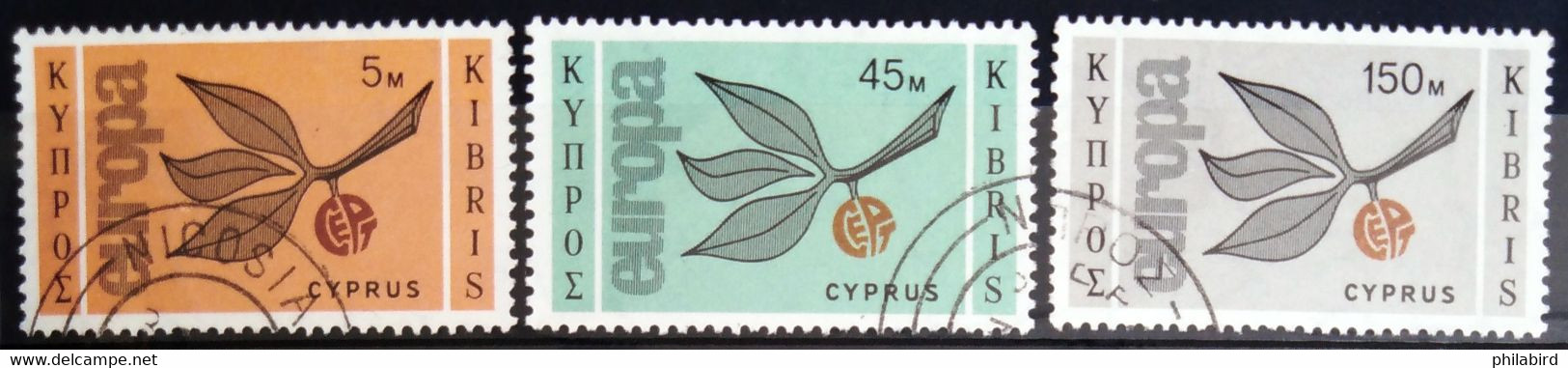 EUROPA 1965 - CHYPRE                      N° 250/252                      OBLITERE - 1965