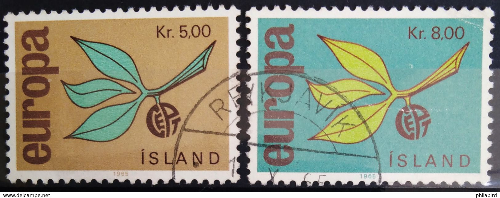 EUROPA 1965 - ISLANDE                      N° 350/351                      OBLITERE - 1965