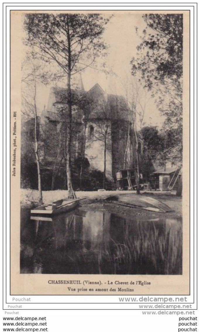 86)  Chasseneuil (Vienne) Le Chevet De L'Église - Vue Prise En Amont Des Moulins - Otros & Sin Clasificación