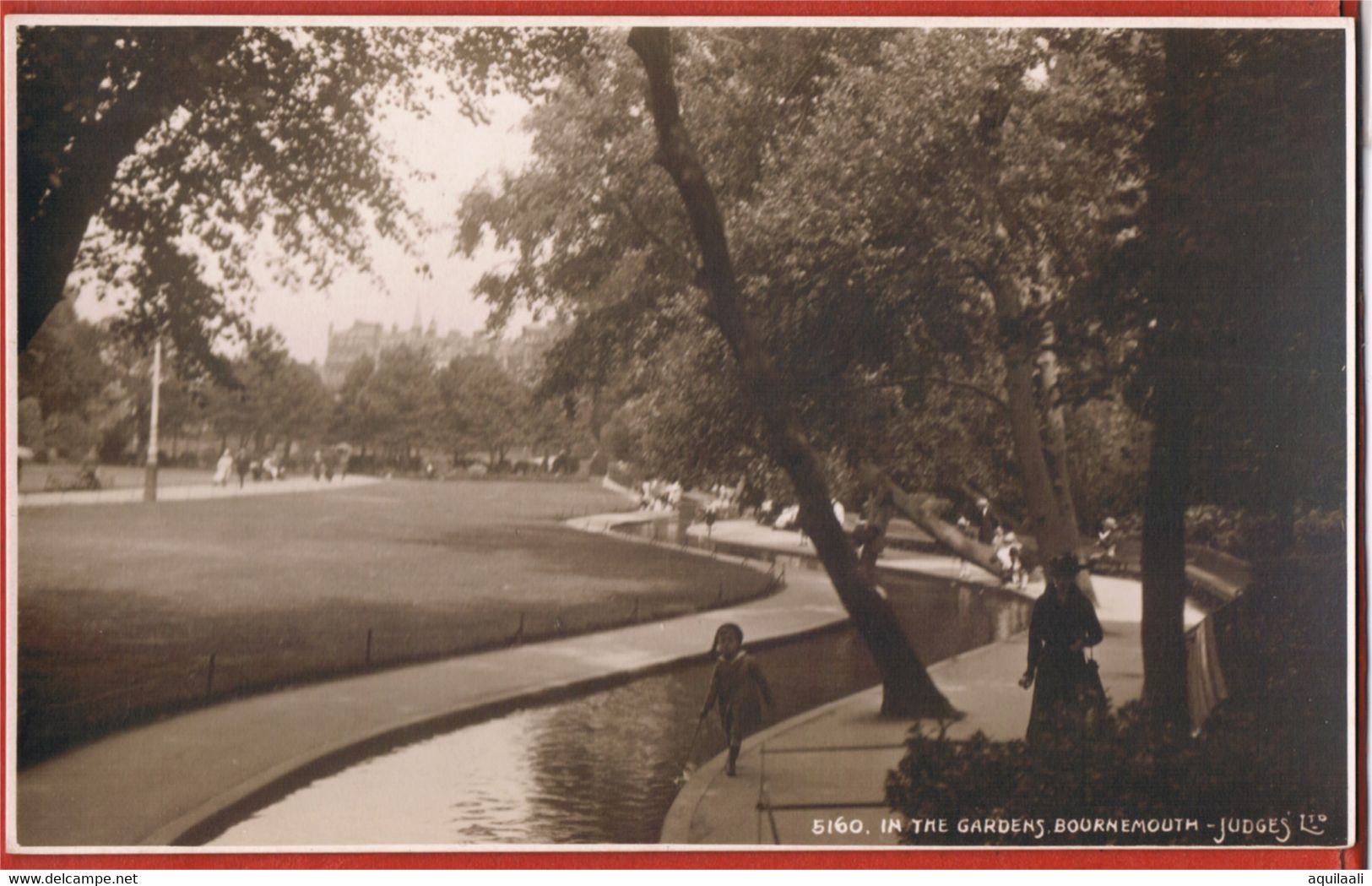 Great Britain, Bournemouth, The Gardens. Cartolina Foto B/n Inizio '900 - Bournemouth (bis 1972)