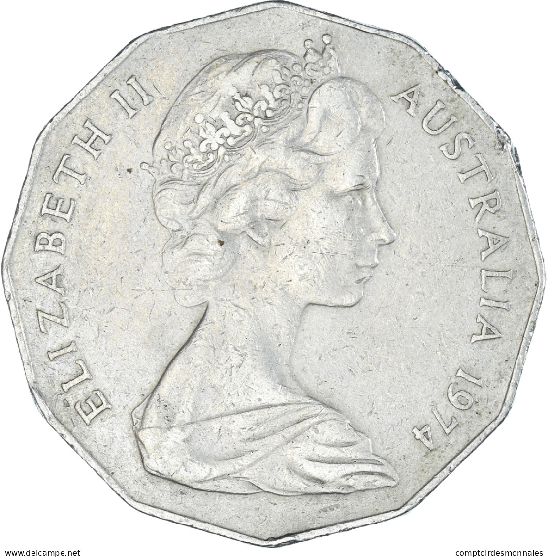 Monnaie, Australie, Elizabeth II, 50 Cents, 1974, TTB, Cupro-nickel, KM:68 - 50 Cents