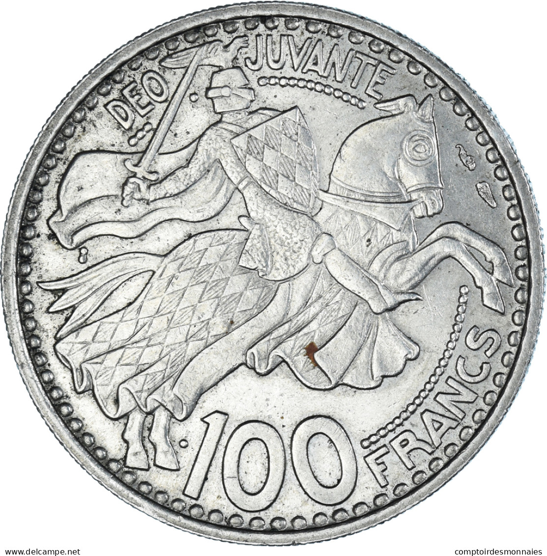 Monnaie, Monaco, Rainier III, 100 Francs, Cent, 1950, TTB+, Cupro-nickel - 1949-1956 Anciens Francs