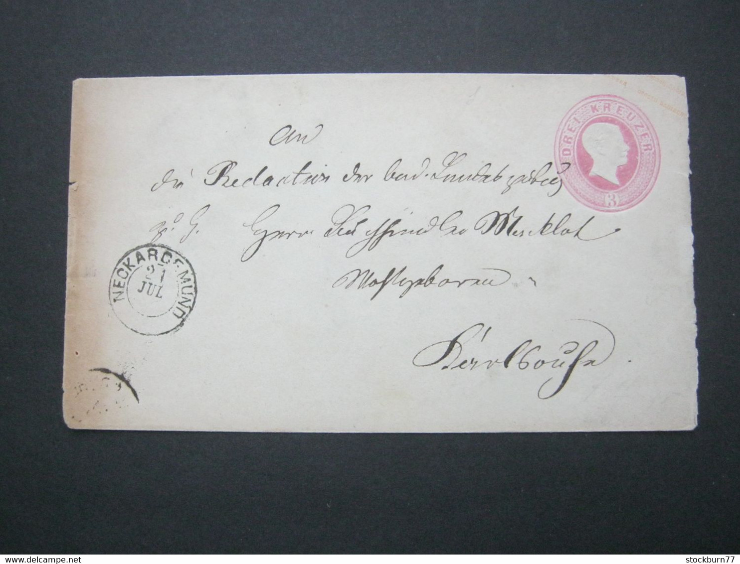 BADEN , Ganzsache Mit Klarem Stempel : NECKARGEMÜND - Postal  Stationery