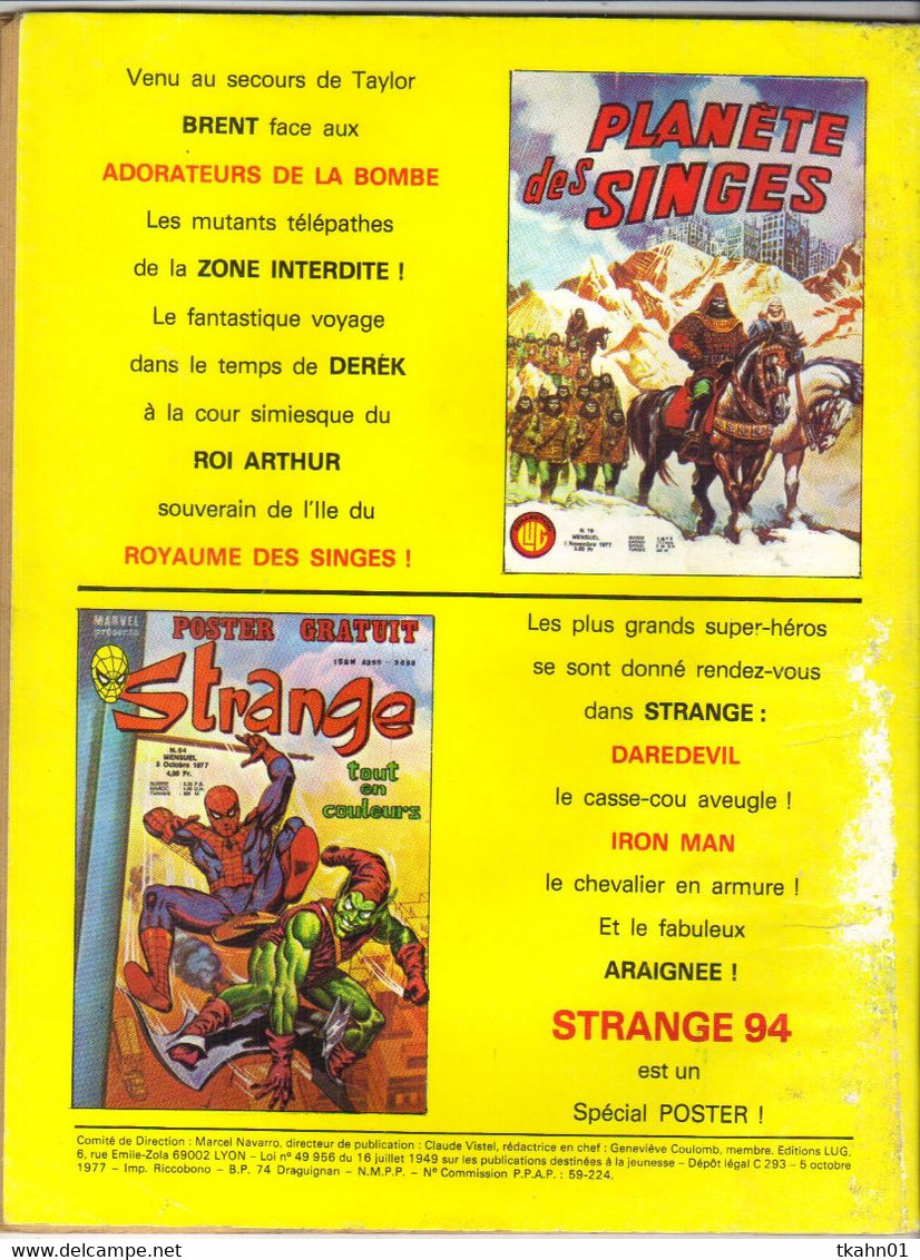 LA PLANETE DES SINGES N ° 9 " LUG " - Lug & Semic