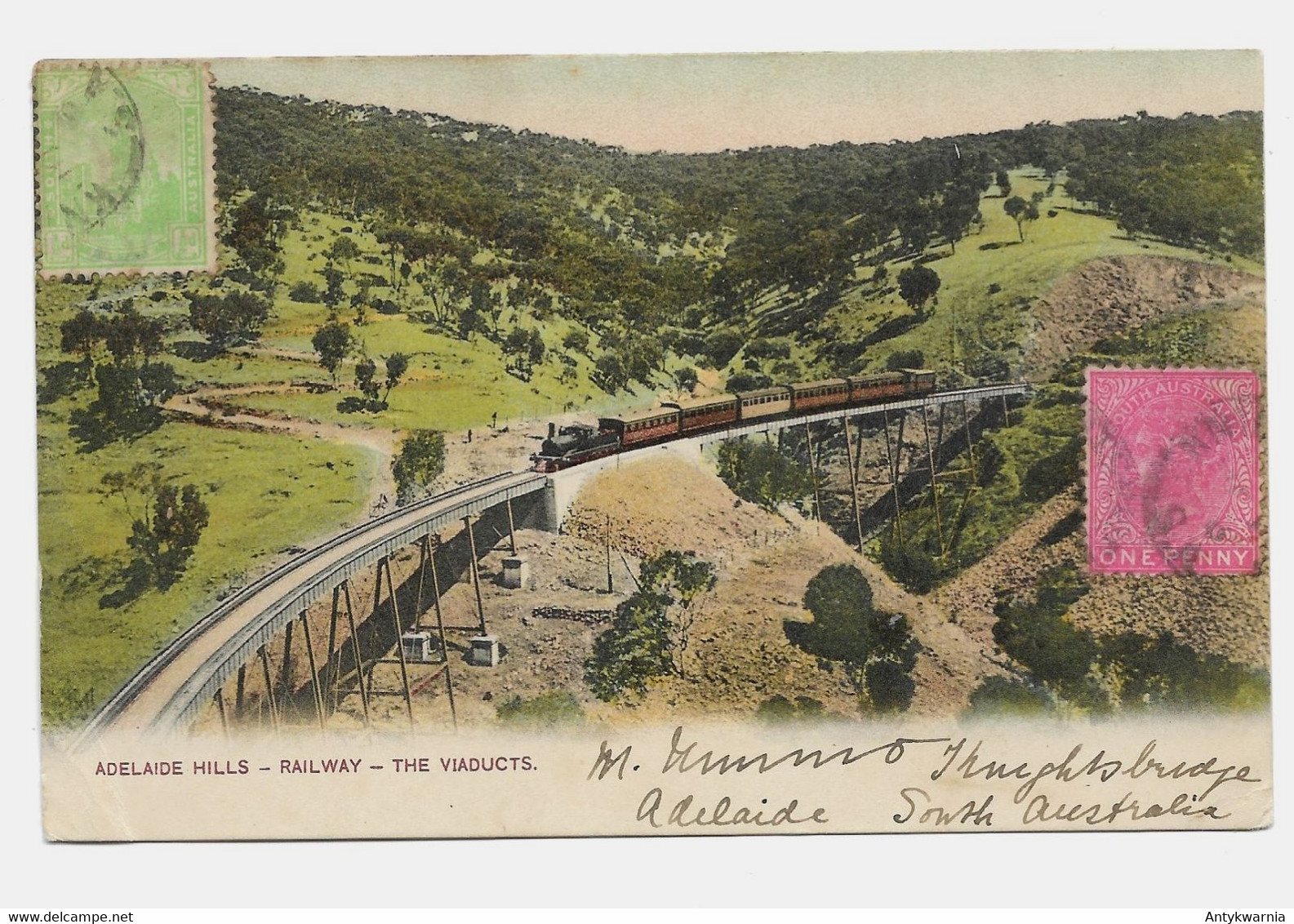 Adelaide Hills - Railway  The Viaducts Locomotive  1908y.  E380 - Adelaide