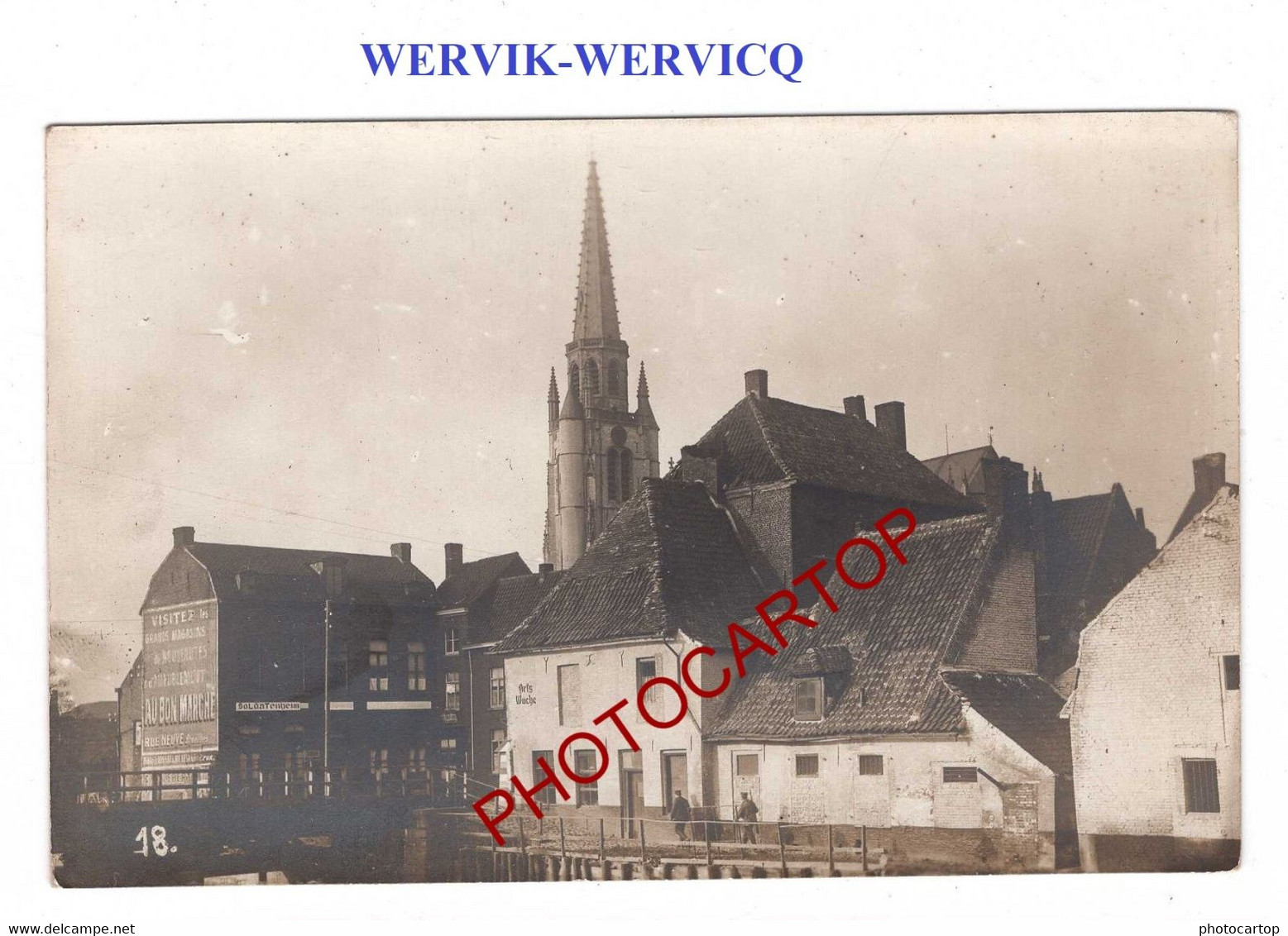 WERVIK-Wervicq-CARTE PHOTO Allemande-Guerre 14-18-1 WK-BELGIQUE-BELGIEN-MILITARIA- - Wervik