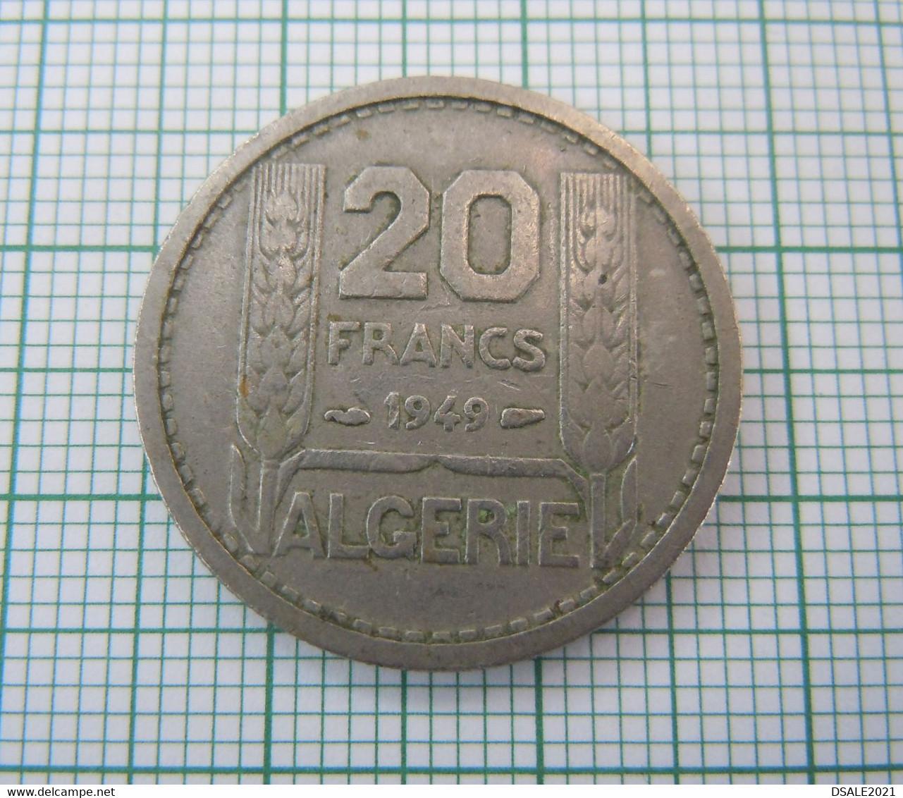 Algeria, Algerie, Monnaie, Coin, 20 Francs 1949, Copper Nickel F (ds689) - Algérie