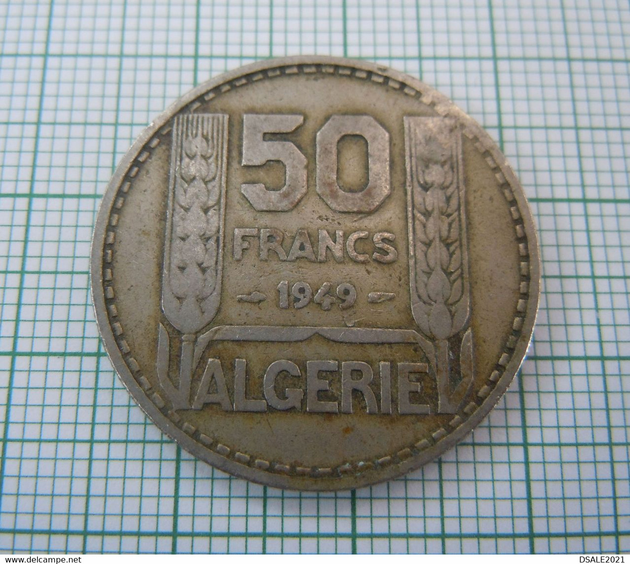 Algeria, Algerie, Monnaie, Coin, 50 Francs 1949, Copper Nickel F (ds687) - Algérie