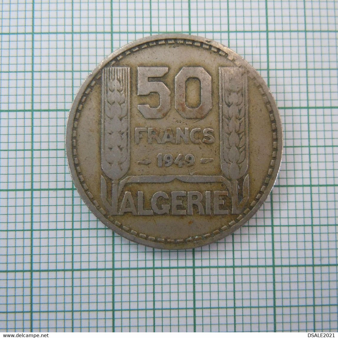 Algeria, Algerie, Monnaie, Coin, 50 Francs 1949, Copper Nickel F (ds687) - Algérie