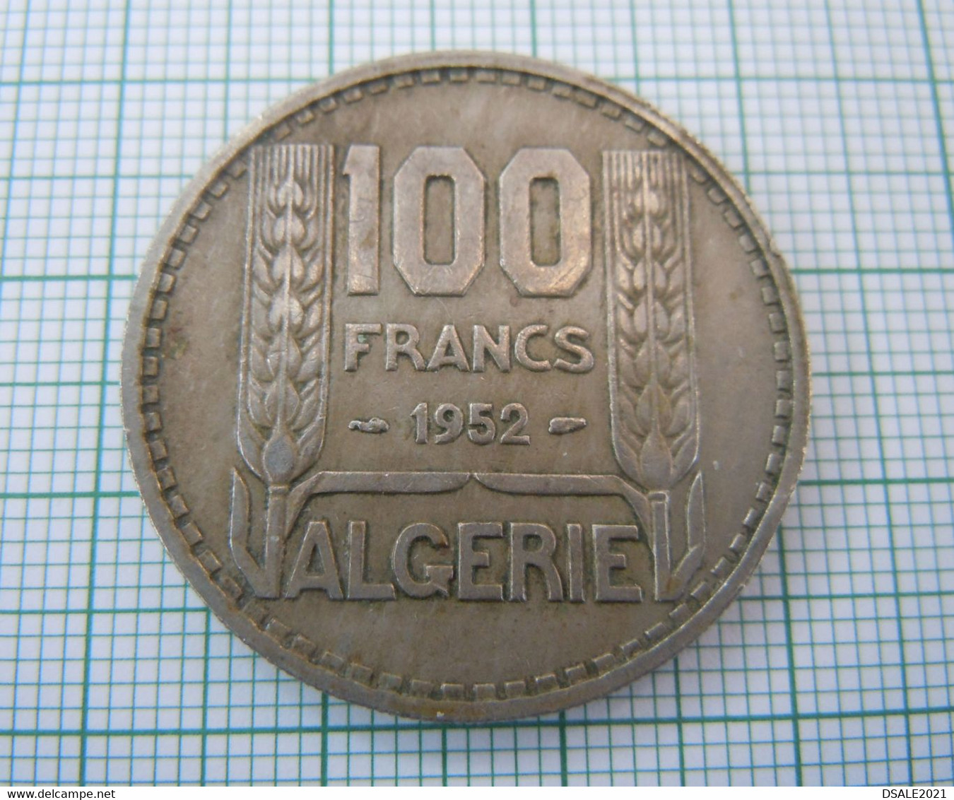 Algeria, Algerie, Monnaie, Coin, 100 Francs 1952, Copper Nickel F (ds686) - Algérie