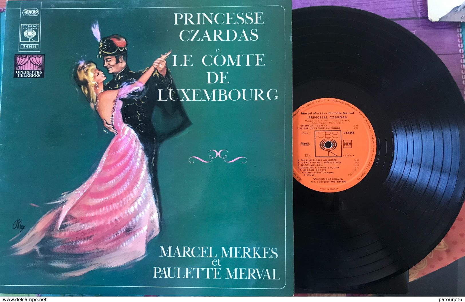 Princesse CZARDAS, .. -  Marcel MERKES, Paulette MERVAL (2 Dédicaces). - Oper & Operette