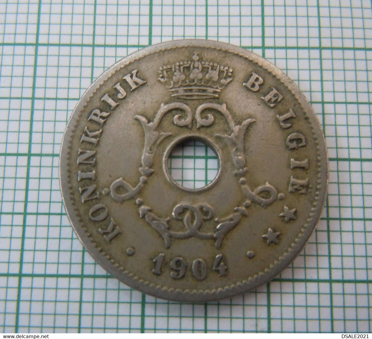 Belgium, Belgie, Belgique, Monnaie, Coin, 10 Centimes 1904, Copper Nickel F (ds692) - 10 Cent