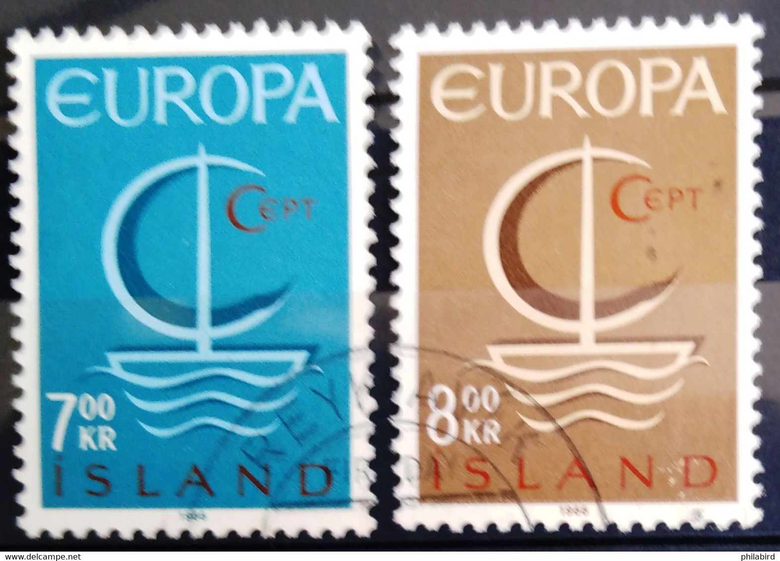 EUROPA 1966 - ISLANDE                      N° 359/360                      OBLITERE - 1966