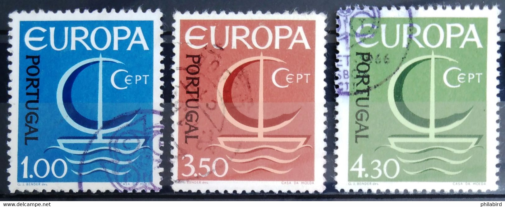 EUROPA 1966 - PORTUGAL                      N° 993/995                      OBLITERE - 1966