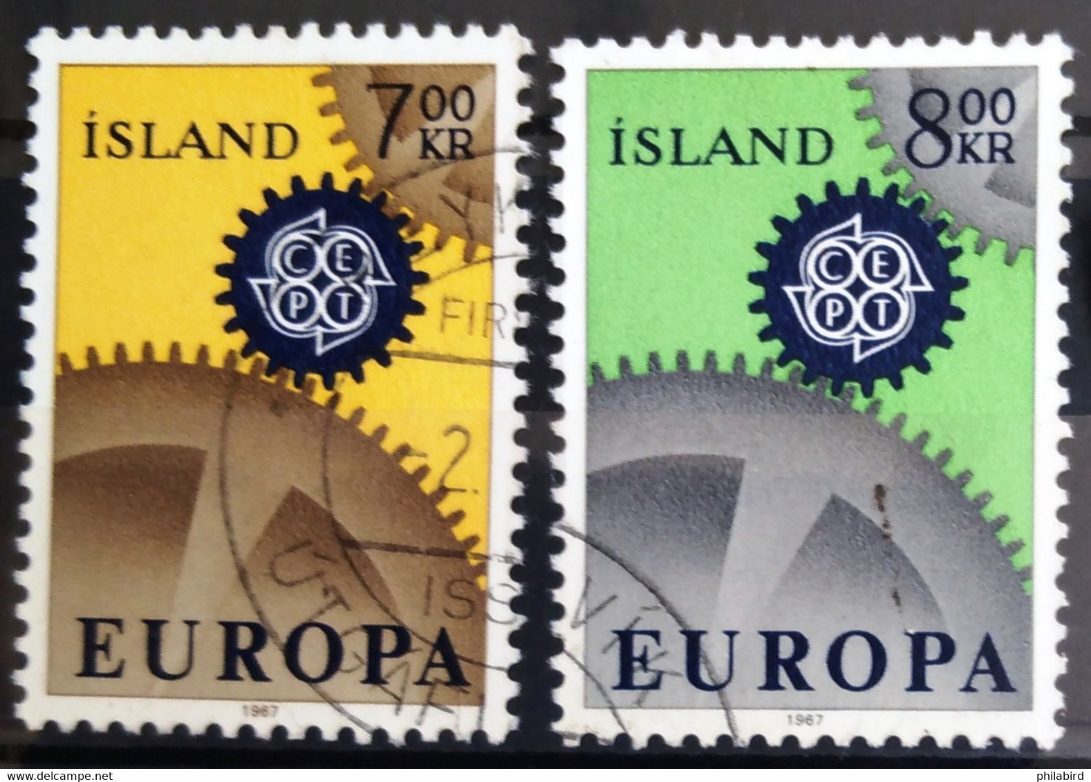 EUROPA 1967 - ISLANDE                      N° 364/365                      OBLITERE - 1967