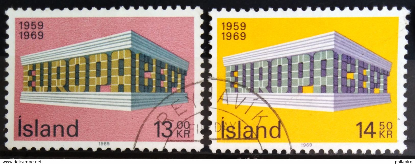 EUROPA 1969 - ISLANDE                      N° 383/384                      OBLITERE - 1969