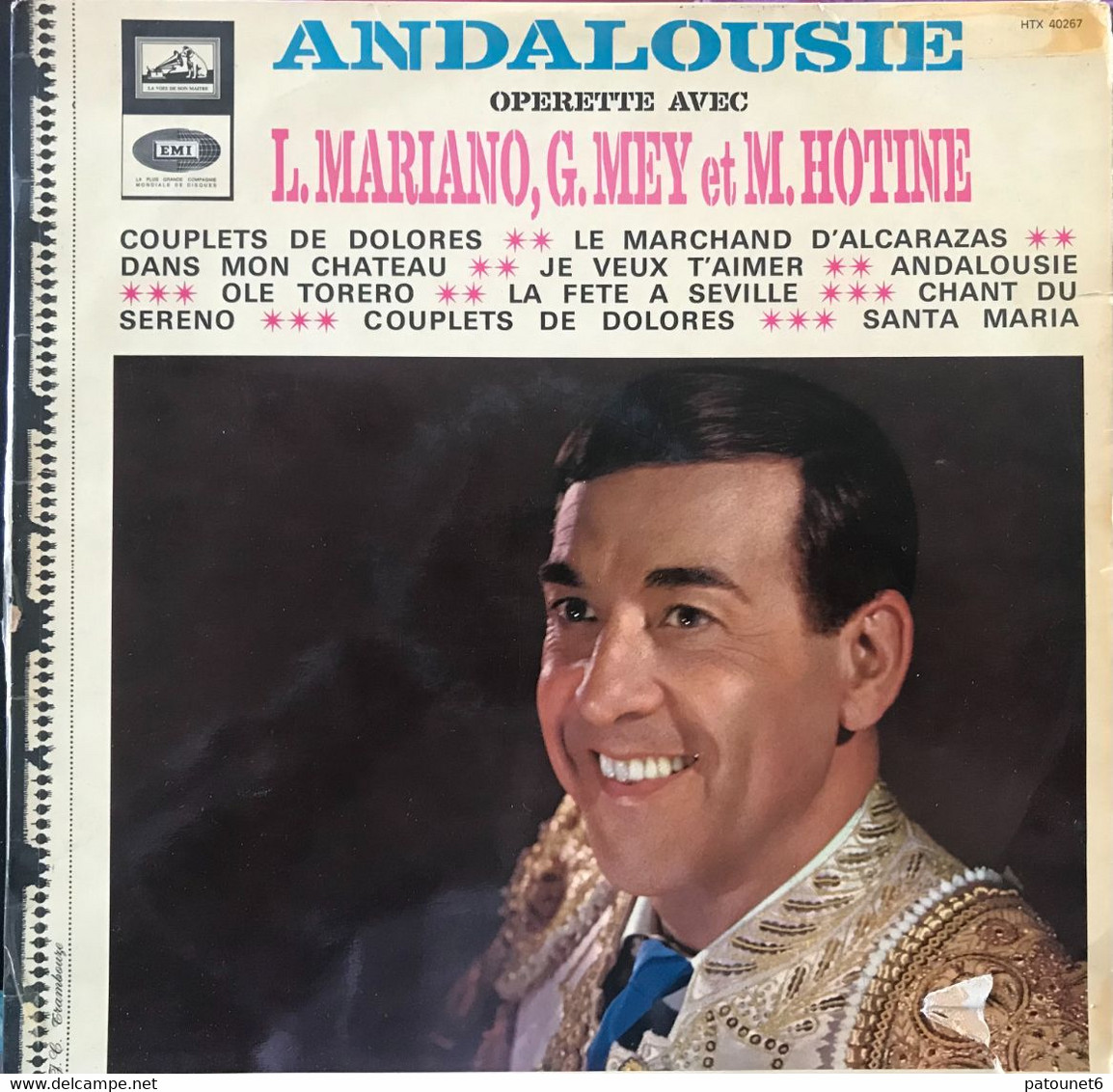 ANDALOUSIE  -  Luis MARIANO (avec Dédicace) - Opera