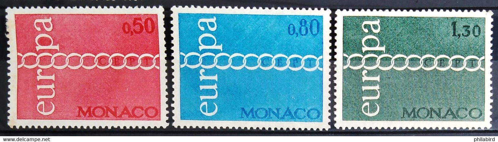 EUROPA 1971 - MONACO                      N° 863/865                     NEUF** - 1971