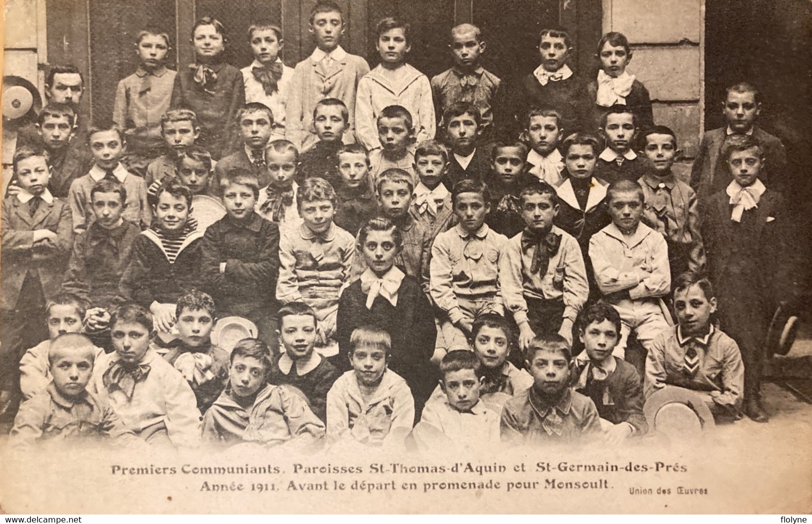 Montsoult - Premiers Communiants - Paroisses Sainte Thérèse D’aquin Sainte Germain Des Prés - Année 1911 - Montsoult