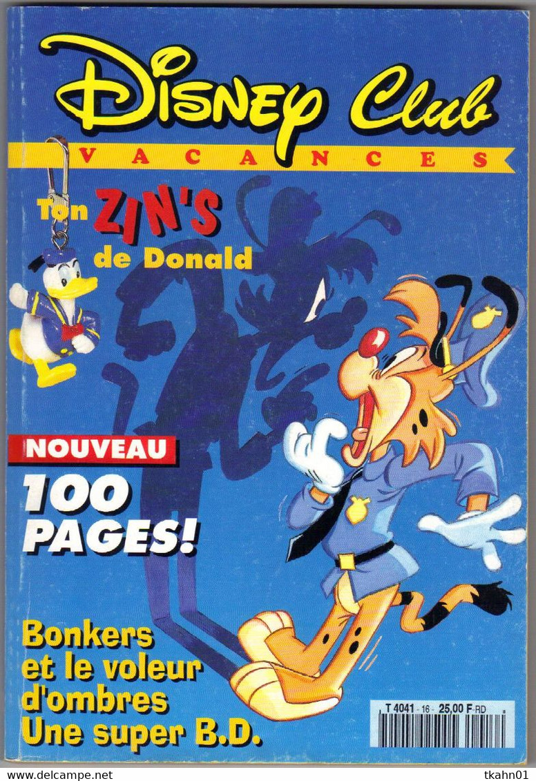 DISNEY CLUB VACANCES  N° 16    DE 1994 - Picsou Magazine