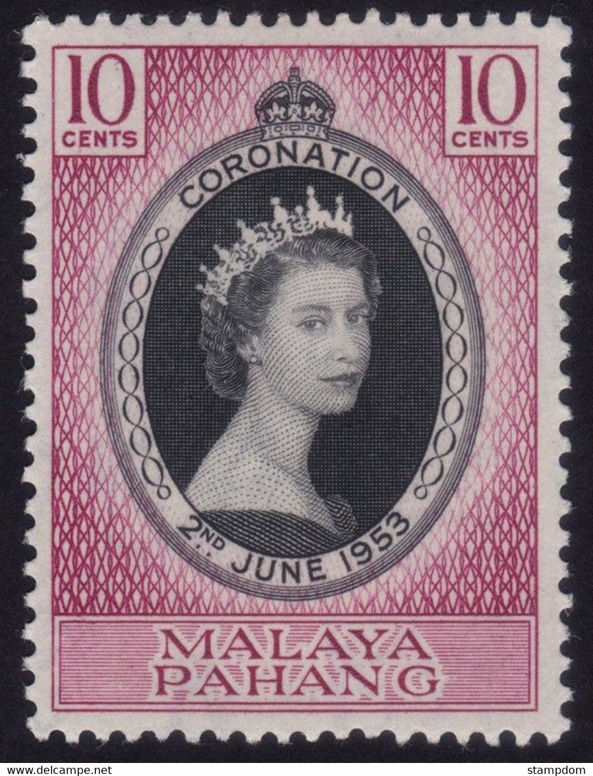 MALAYA PAHANG 1953 QE2 Coronation Sc#71 - MH @N243 - Pahang