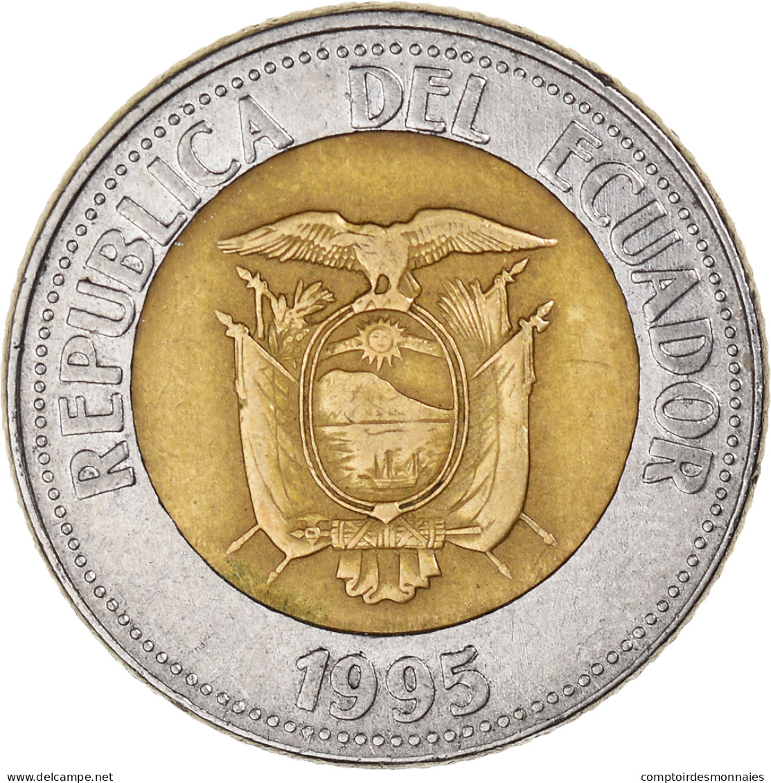 Monnaie, Équateur, 500 Sucres, 1995, TTB, Bimétallique, KM:97 - Ecuador