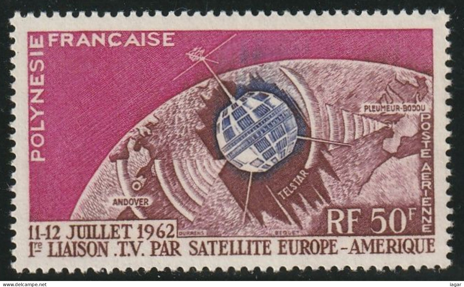 THEMATIC SPACE:  FIRST TV CONNECTION BY EUROPE-AMERICA SATELLITE  - POLYNESIA - Oceania
