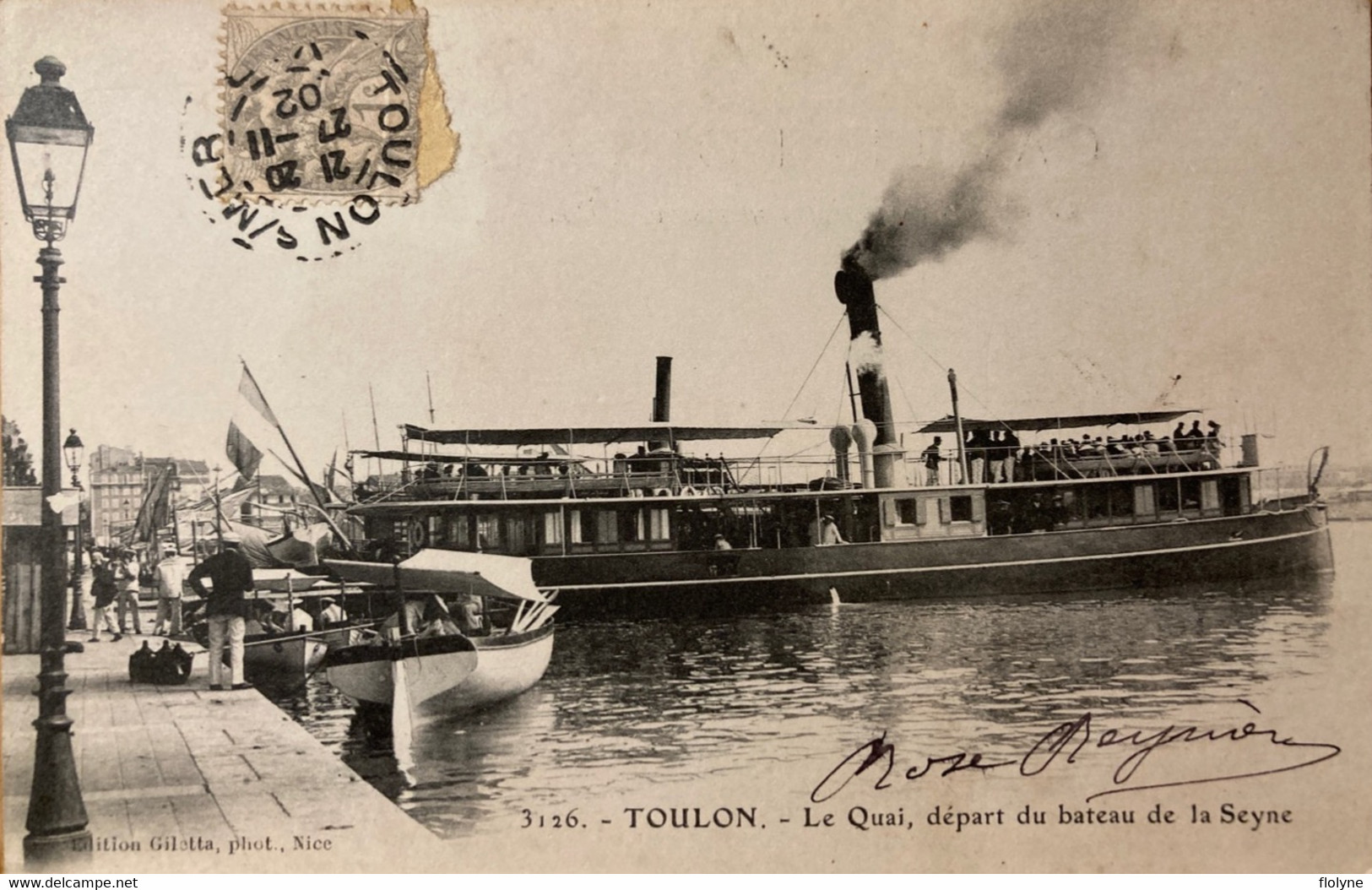 Toulon - Le Quai - Le Départ Du Bateau De La Seyne - Bateau Vapeur - Toulon